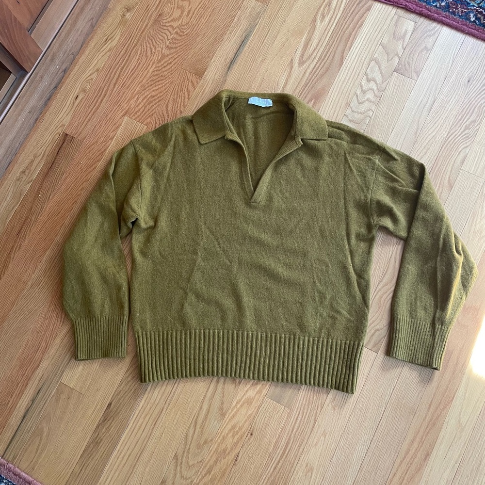 Everlane recycled cashmere polo XL.